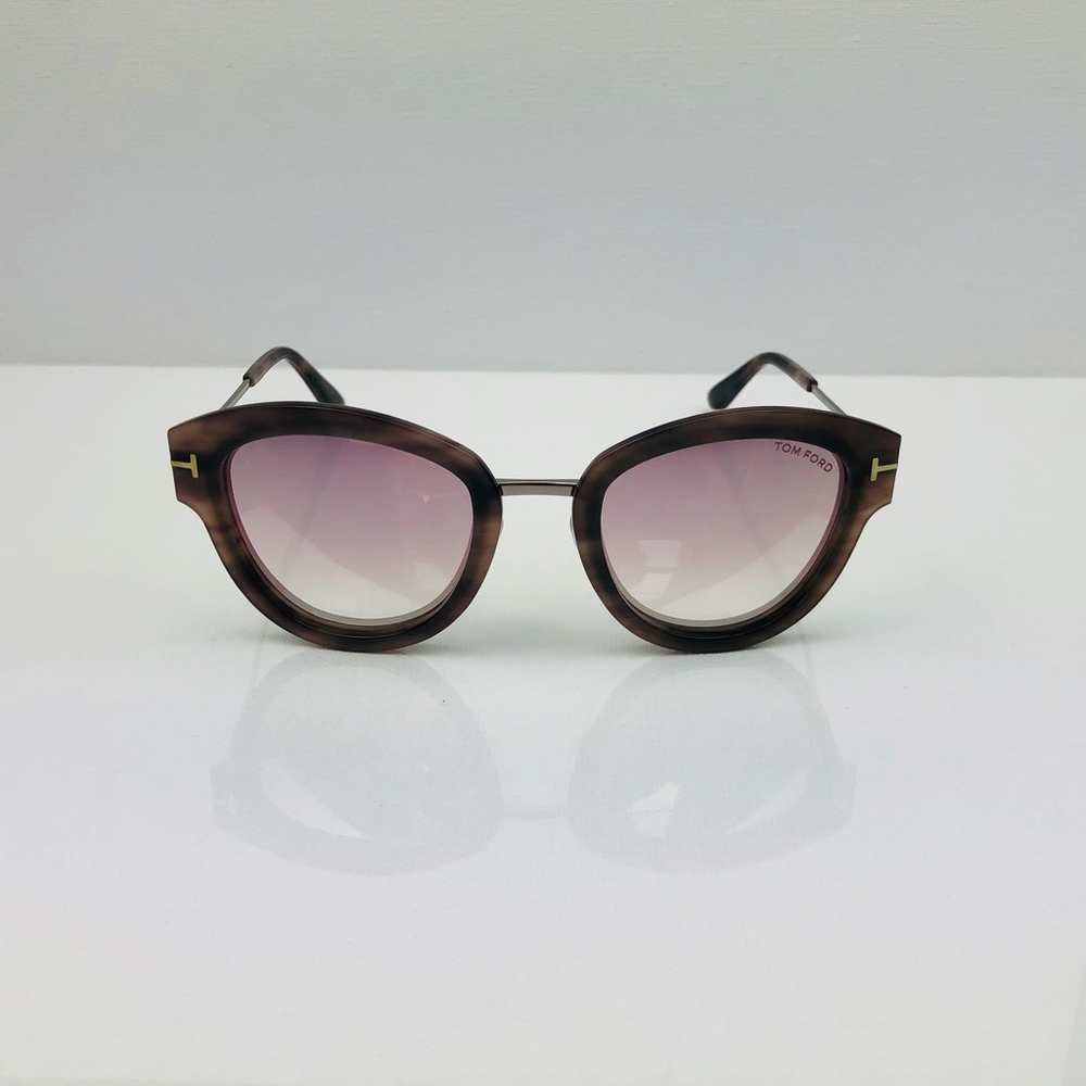New TOM FORD Mia Rounded Havana Sunglasses - Picture 4 of 16